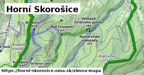 ikona Horní Skorošice: 1,93 km trás zimna-mapa v horni-skorosice