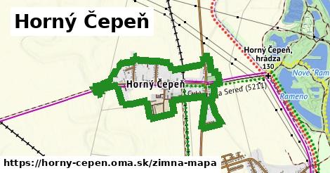 ikona Horný Čepeň: 0 m trás zimna-mapa v horny-cepen