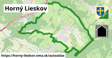 ikona Mapa autoatlas v horny-lieskov