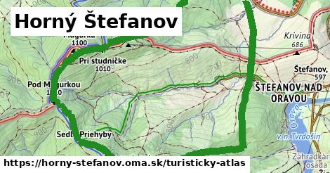 ikona Horný Štefanov: 14,1 km trás turisticky-atlas v horny-stefanov