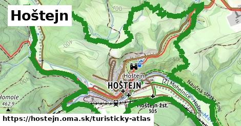 ikona Turistická mapa turisticky-atlas v hostejn