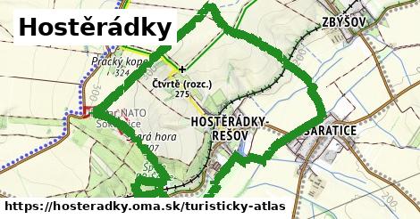 ikona Turistická mapa turisticky-atlas v hosteradky