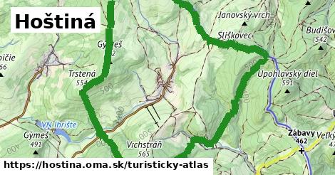 ikona Hoštiná: 2,5 km trás turisticky-atlas v hostina