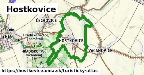 ikona Hostkovice: 0 m trás turisticky-atlas v hostkovice