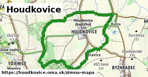 ikona Houdkovice: 0 m trás zimna-mapa v houdkovice