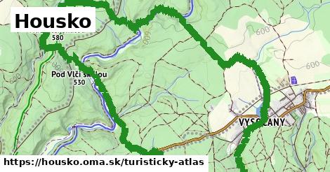 ikona Turistická mapa turisticky-atlas v housko