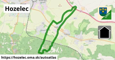 ikona Mapa autoatlas v hozelec