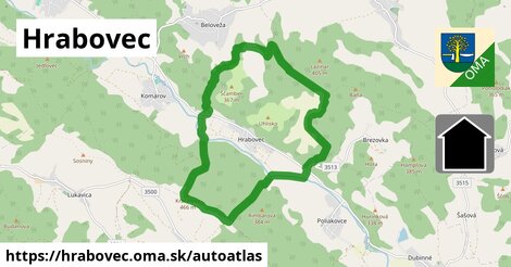 ikona Mapa autoatlas v hrabovec