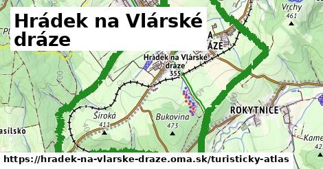 ikona Hrádek na Vlárské dráze: 2,9 km trás turisticky-atlas v hradek-na-vlarske-draze