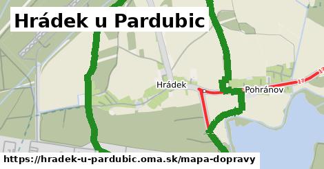 ikona Hrádek u Pardubic: 1,28 km trás mapa-dopravy v hradek-u-pardubic