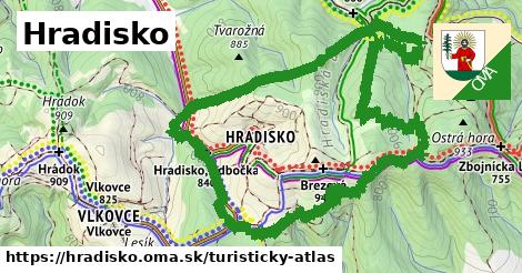 ikona Turistická mapa turisticky-atlas v hradisko