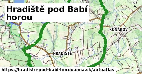 ikona Mapa autoatlas v hradiste-pod-babi-horou