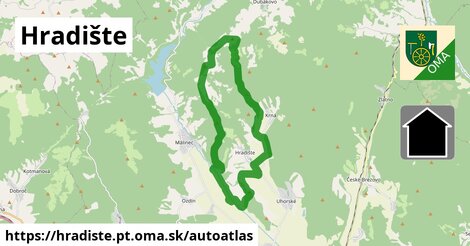 ulice v Hradište, okres PT