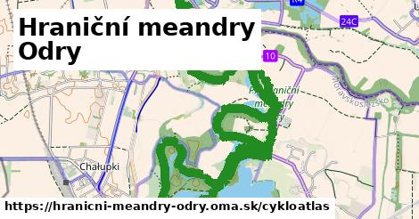 ikona Hraniční meandry Odry: 0,82 km trás cykloatlas v hranicni-meandry-odry