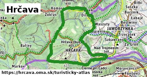 ikona Turistická mapa turisticky-atlas v hrcava