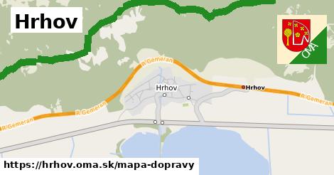 ikona Hrhov: 17 km trás mapa-dopravy v hrhov