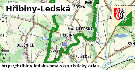 ikona Turistická mapa turisticky-atlas v hribiny-ledska