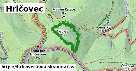 ikona Mapa autoatlas v hricovec