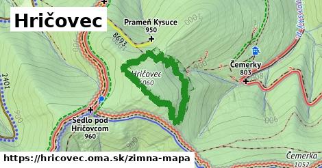 ikona Hričovec: 0 m trás zimna-mapa v hricovec