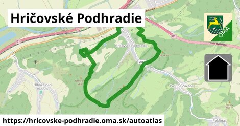 ikona Mapa autoatlas v hricovske-podhradie