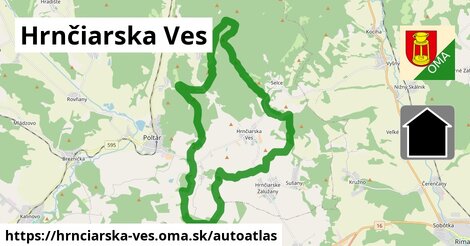 ikona Mapa autoatlas v hrnciarska-ves