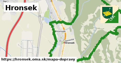 ikona Hronsek: 12,0 km trás mapa-dopravy v hronsek