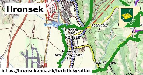 ikona Hronsek: 17 km trás turisticky-atlas v hronsek