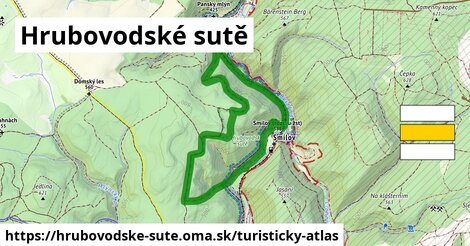 ikona Hrubovodské sutě: 2,3 km trás turisticky-atlas v hrubovodske-sute