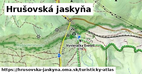 ikona Hrušovská jaskyňa: 0 m trás turisticky-atlas v hrusovska-jaskyna