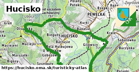 ikona Turistická mapa turisticky-atlas v hucisko