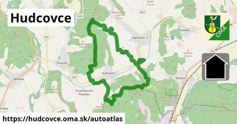 ikona Mapa autoatlas v hudcovce