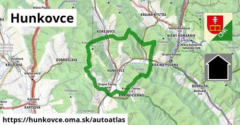 ikona Mapa autoatlas v hunkovce