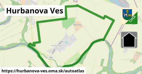 ikona Mapa autoatlas v hurbanova-ves