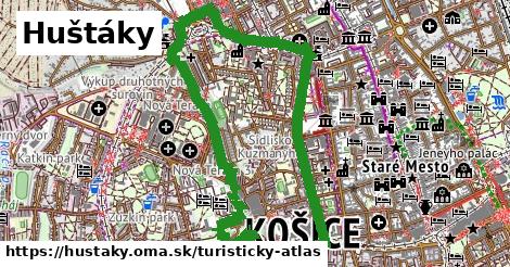 ikona Huštáky: 0 m trás turisticky-atlas v hustaky