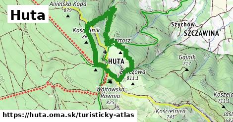 ikona Turistická mapa turisticky-atlas v huta