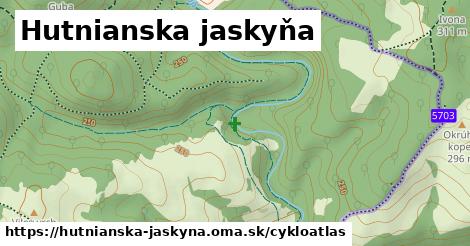 ikona Hutnianska jaskyňa: 0 m trás cykloatlas v hutnianska-jaskyna