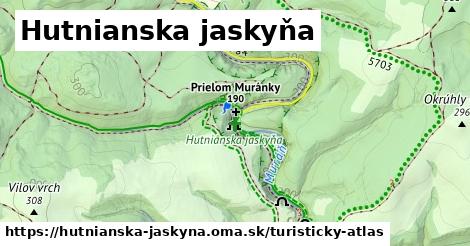 ikona Hutnianska jaskyňa: 0 m trás turisticky-atlas v hutnianska-jaskyna