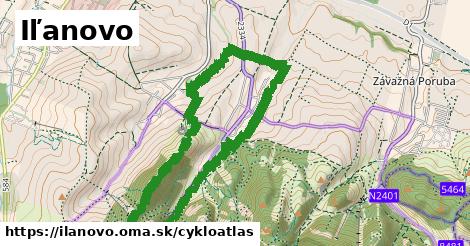 ikona Iľanovo: 6,6 km trás cykloatlas v ilanovo