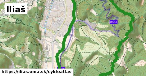 ikona Iliaš: 19 km trás cykloatlas v ilias