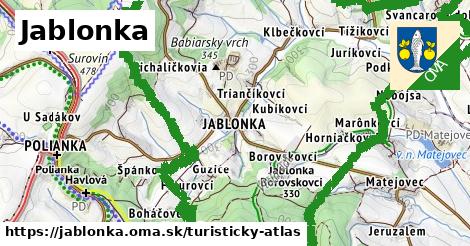ikona Turistická mapa turisticky-atlas v jablonka