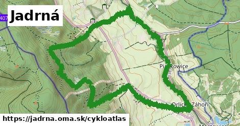 ikona Jadrná: 2,3 km trás cykloatlas v jadrna