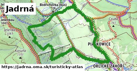 ikona Turistická mapa turisticky-atlas v jadrna