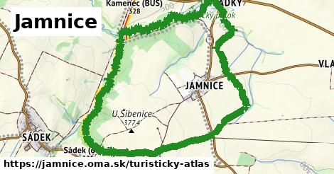 ikona Jamnice: 4,8 km trás turisticky-atlas v jamnice