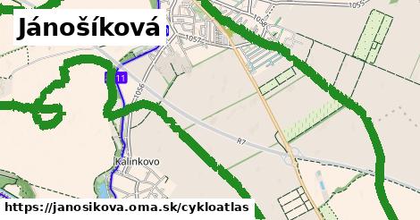 ikona Jánošíková: 9,1 km trás cykloatlas v janosikova