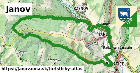 ikona Turistická mapa turisticky-atlas v janov