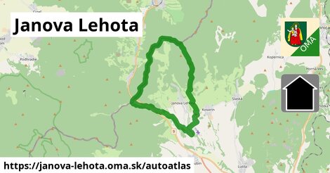 ikona Mapa autoatlas v janova-lehota