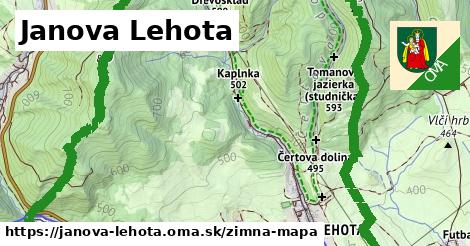 ikona Janova Lehota: 0 m trás zimna-mapa v janova-lehota