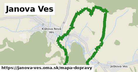 ikona Janova Ves: 0 m trás mapa-dopravy v janova-ves