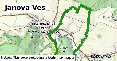 ikona Janova Ves: 0 m trás zimna-mapa v janova-ves