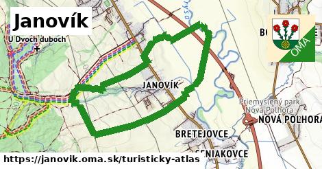 ikona Turistická mapa turisticky-atlas v janovik